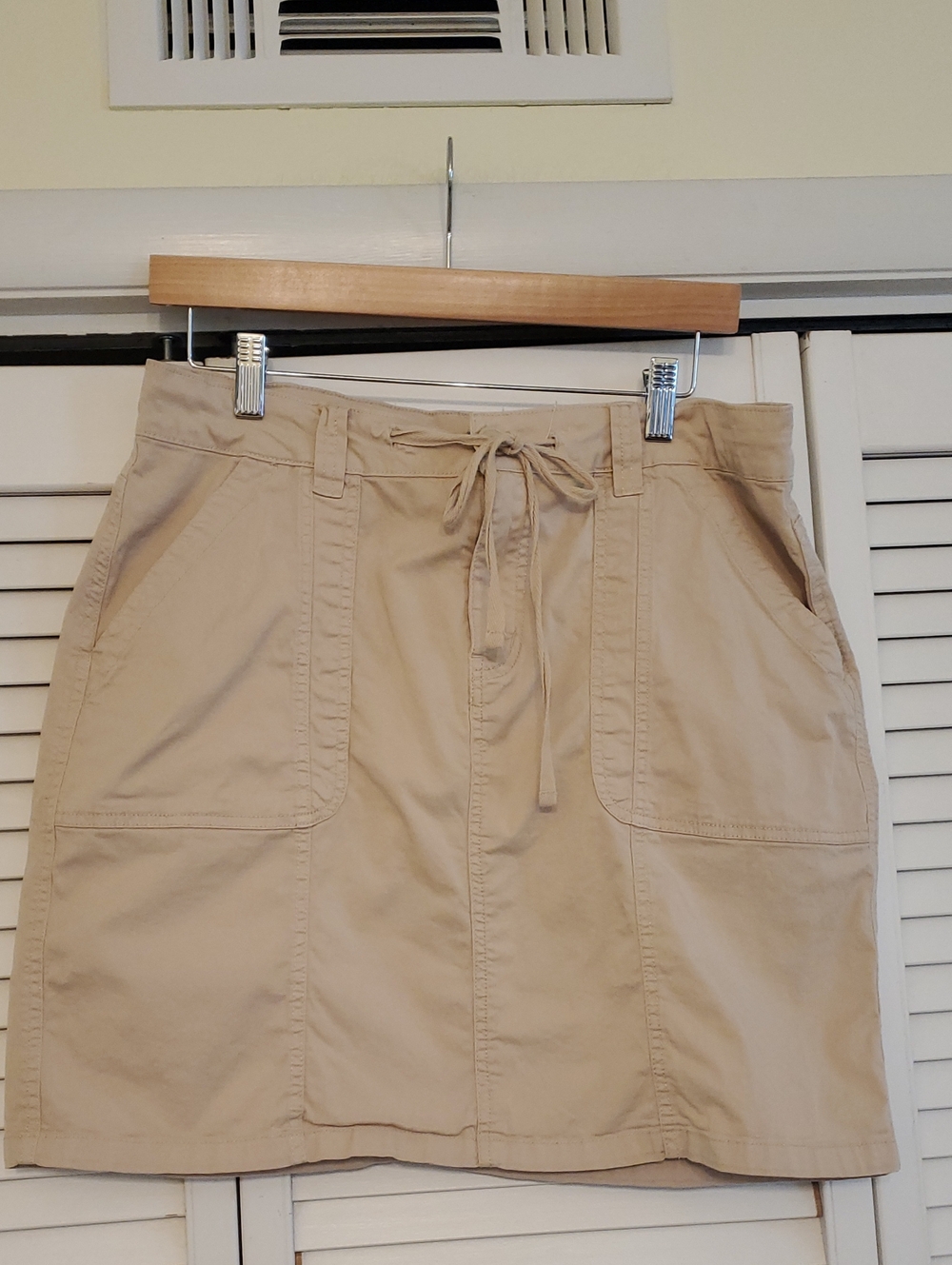 Grace & Lace Cargo Khaki Mini Skirt, Size 12